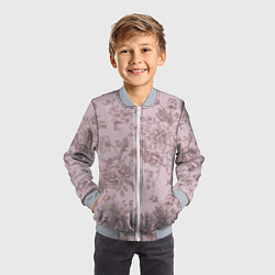 Бомбер детский Розы с пионами, цвет: 3D-серый — фото 2