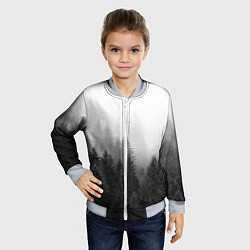 Бомбер детский Туманный лес, цвет: 3D-серый — фото 2