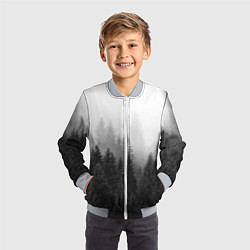 Бомбер детский Туманный лес, цвет: 3D-серый — фото 2