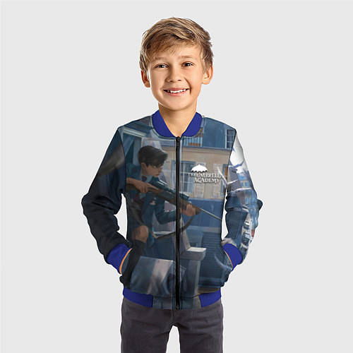 Детский бомбер Пятый снайпер / 3D-Синий – фото 3