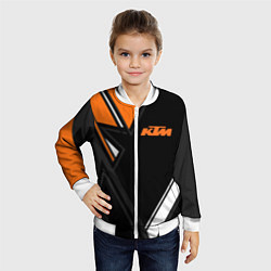 Бомбер детский KTM КТМ, цвет: 3D-белый — фото 2