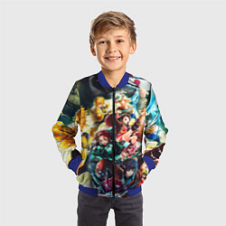 Бомбер детский КЛИНОК РАССЕКАЮЩИЙ ДЕМОНОВ ПЕРСОНАЖИ, цвет: 3D-синий — фото 2