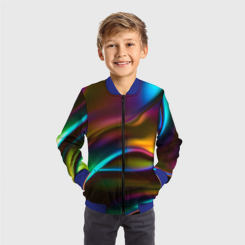Детский бомбер Градиент / 3D-Синий – фото 3