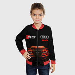 Бомбер детский AUDI RS 5 FIRE АУДИ РС 5, цвет: 3D-красный — фото 2