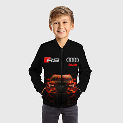Бомбер детский AUDI RS 5 FIRE АУДИ РС 5, цвет: 3D-черный — фото 2