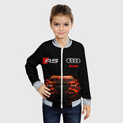 Бомбер детский AUDI RS 5 FIRE АУДИ РС 5, цвет: 3D-серый — фото 2