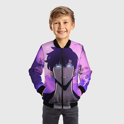 Детский бомбер Поднятие уровня в одиночку / 3D-Черный – фото 3