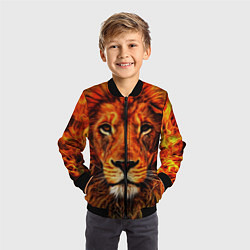 Бомбер детский LION, цвет: 3D-черный — фото 2