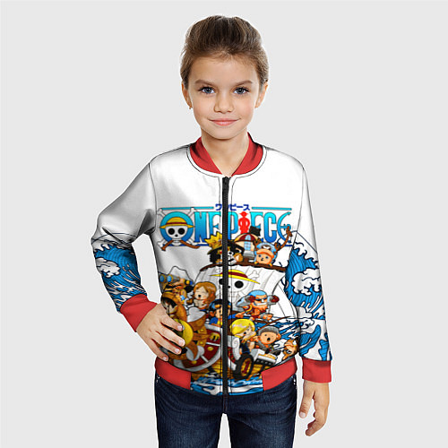 Детский бомбер ONE PIECE ВАН ПИС МОРЕ / 3D-Красный – фото 4