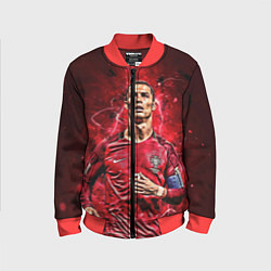 Бомбер детский Cristiano Ronaldo Portugal, цвет: 3D-красный