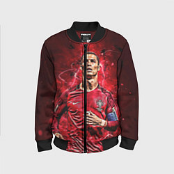 Бомбер детский Cristiano Ronaldo Portugal, цвет: 3D-черный