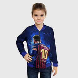 Бомбер детский Leo Messi Лео Месси 10, цвет: 3D-синий — фото 2