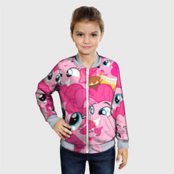 Бомбер детский Pinkie Pie pattern, цвет: 3D-серый — фото 2