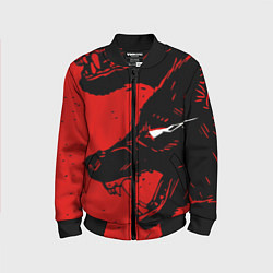 Бомбер детский Красный волк 3D, цвет: 3D-черный