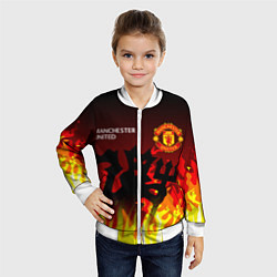 Бомбер детский MANCHESTER UNITED ДЬЯВОЛ, цвет: 3D-белый — фото 2