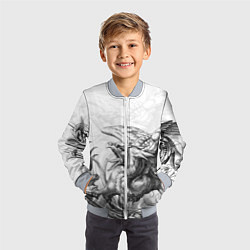 Бомбер детский Грифон, цвет: 3D-серый — фото 2