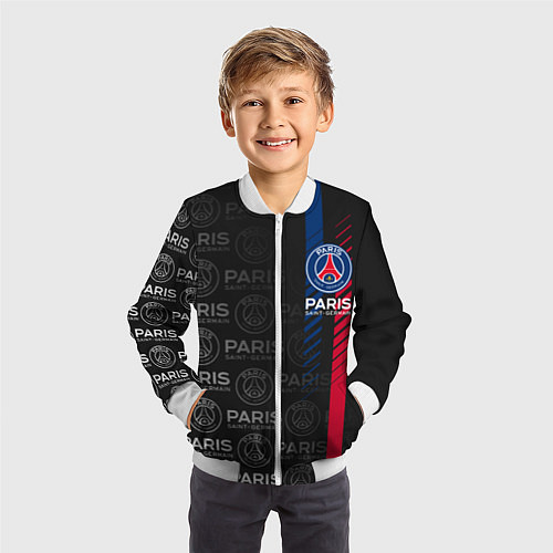 Детский бомбер ФК ПСЖ PARIS SAINT GERMAIN / 3D-Белый – фото 3