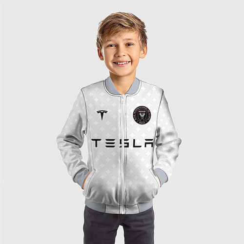 Детский бомбер INTER MIAMI FC TESLA KIT / 3D-Серый – фото 3