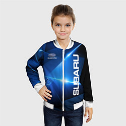 Бомбер детский Subaru, цвет: 3D-белый — фото 2