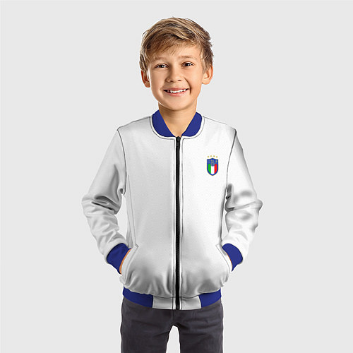 Детский бомбер Сборная Италии / 3D-Синий – фото 3