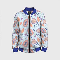 Бомбер детский Папайя, цвет: 3D-синий