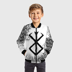 Бомбер детский БЕРСЕРК logo чб, цвет: 3D-черный — фото 2