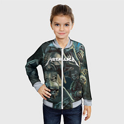 Бомбер детский Metallica Metal Skull, цвет: 3D-серый — фото 2