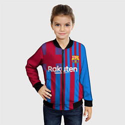 Бомбер детский Месси Барселона 20212022, цвет: 3D-черный — фото 2
