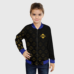 Бомбер детский BINANCE БИНАНС ПАТТЕРН, цвет: 3D-синий — фото 2