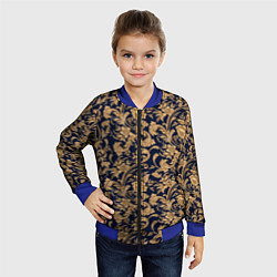 Бомбер детский Versace классические узоры, цвет: 3D-синий — фото 2