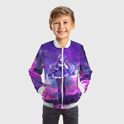 Детский бомбер Genshin Impact Кэ Цин / 3D-Белый – фото 3