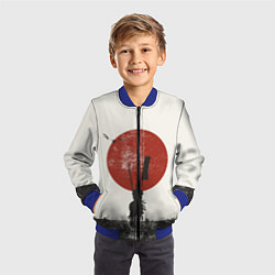 Бомбер детский Самурай на коне, цвет: 3D-синий — фото 2