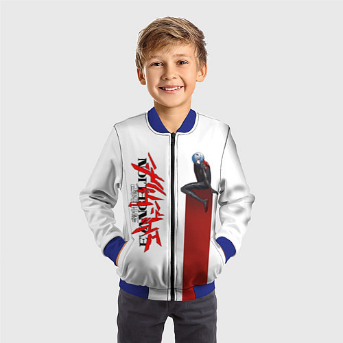 Детский бомбер EVANGELION ПИЛОТ EVA / 3D-Синий – фото 3