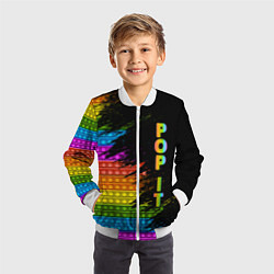 Бомбер детский ИГРУШКА POP it ПОП-ИТ, цвет: 3D-белый — фото 2