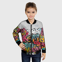 Бомбер детский Graffiti on the wall, цвет: 3D-черный — фото 2
