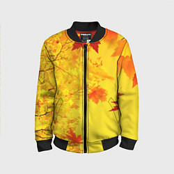 Бомбер детский ОСЕННИЕ ЦВЕТА ЗОЛОТАЯ ОСЕНЬ, цвет: 3D-черный