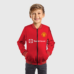Бомбер детский Бруну Фернандеш форма Манчестер Юнайтед 20212022, цвет: 3D-красный — фото 2