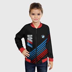 Бомбер детский BMW STRIPE, цвет: 3D-красный — фото 2