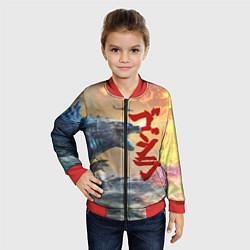 Бомбер детский ГОДЗИЛЛА АТАКУЕТ!, цвет: 3D-красный — фото 2