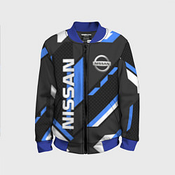 Бомбер детский НИССАН ЛОГО СИНИЯ ГЕОМЕТРИЯ CYBER, цвет: 3D-синий