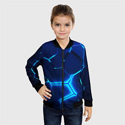 Бомбер детский 3D ПЛИТЫ NEON STEEL НЕОНОВЫЕ ПЛИТЫ, цвет: 3D-черный — фото 2