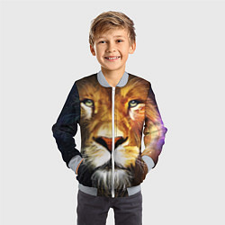 Бомбер детский Лев царь зверей, цвет: 3D-серый — фото 2