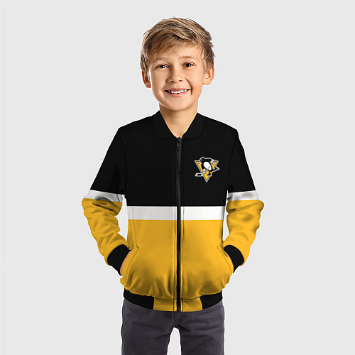 Детский бомбер Питтсбург Пингвинз НХЛ / 3D-Черный – фото 3