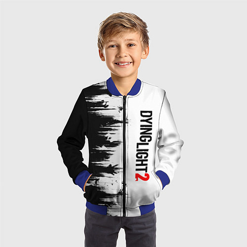 Детский бомбер DYING LIGHT 2 GOOD NIGHT AND GOOD LUCK / 3D-Синий – фото 3