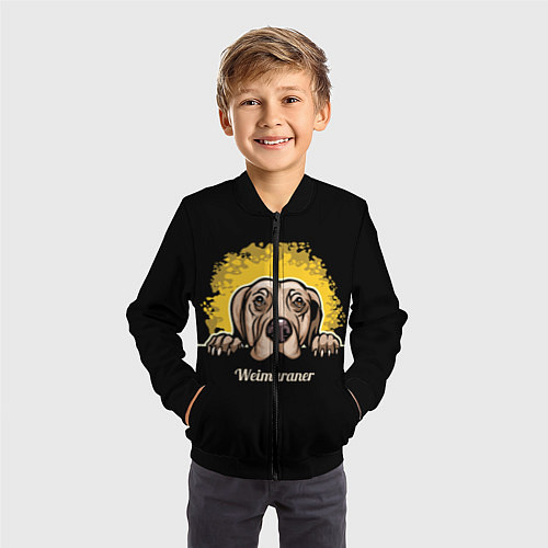 Детский бомбер Веймаранер Weimaraner / 3D-Черный – фото 3