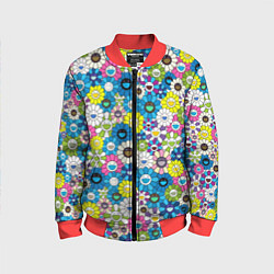 Детский бомбер Takashi Murakami Улыбающиеся цветы