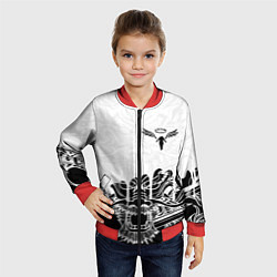 Бомбер детский WALHALLA TEAM НА СПИНЕ БЕЛЫЙ ДРАКОН, цвет: 3D-красный — фото 2