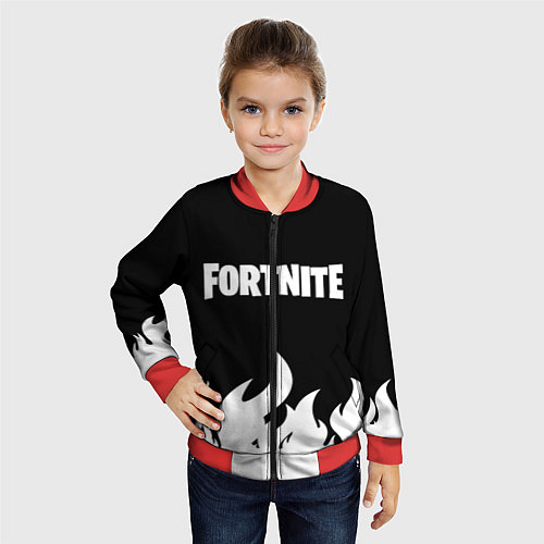 Детский бомбер Fortnite Огонь / 3D-Красный – фото 4