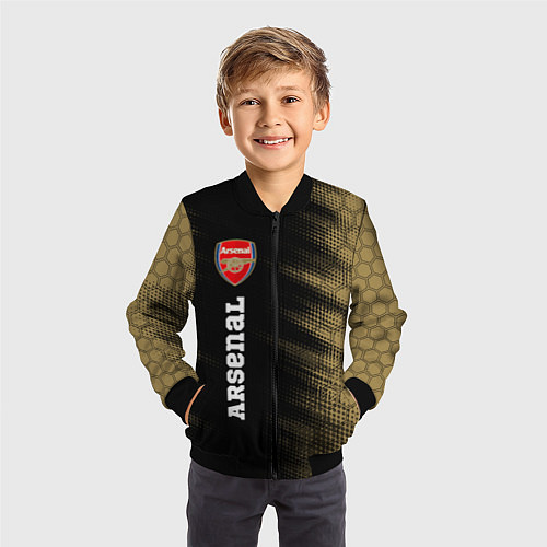 Детский бомбер АРСЕНАЛ Arsenal - Полутона / 3D-Черный – фото 3