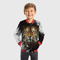 Бомбер детский Год тигра2022, цвет: 3D-красный — фото 2